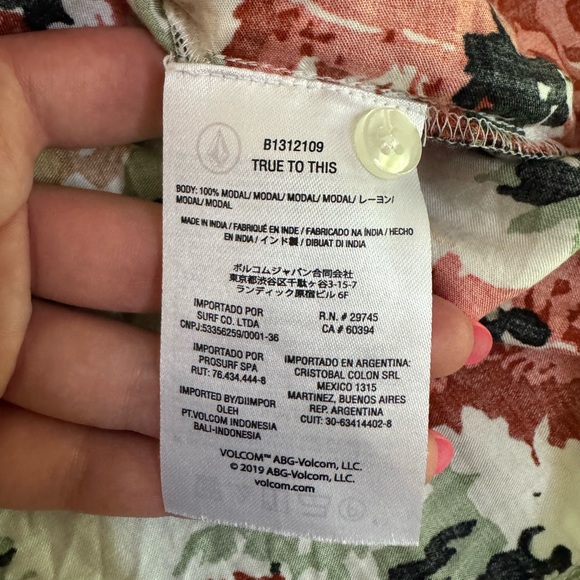 Volcom Surfbird Juniors Button Front Midi Dress - Picture 7 of 9